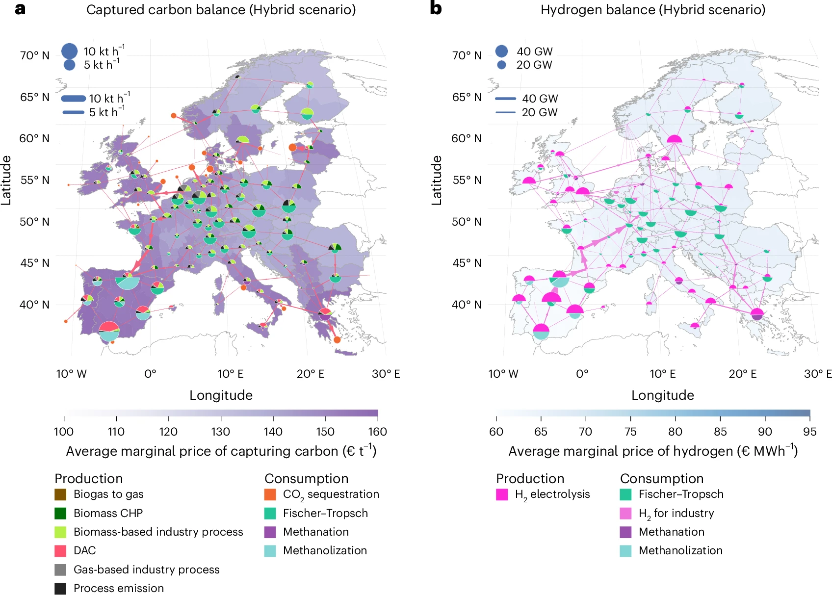 H2 and CO2 network strategies for the European energy system